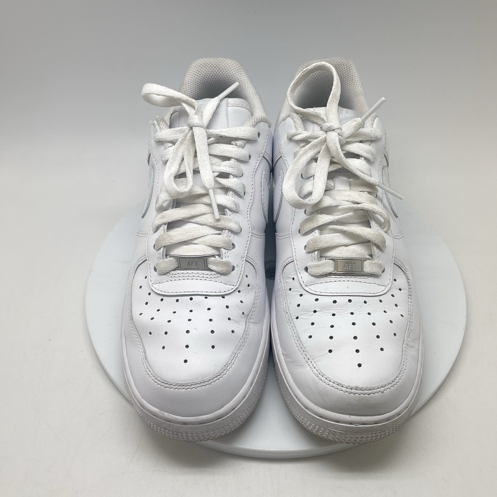 Nike Air Force‎ 1 07 Sneakers Mens 9.5 White Leather CW2288-111 Casual Shoes - Picture 2 of 11